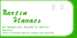 martin hlavacs business card